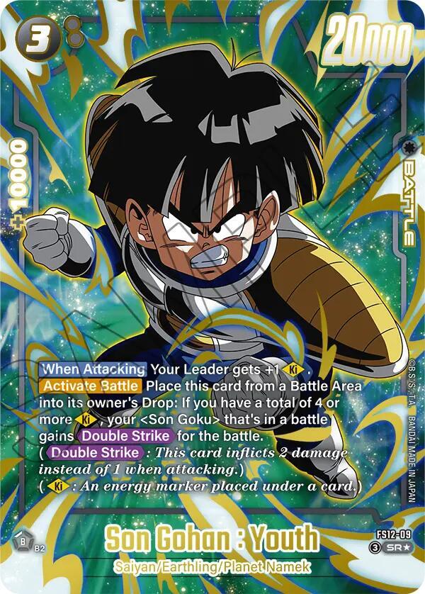 Son Gohan Youth Gold FS12-09 Starter Deck EX: The Beat of Ki Fusion World card