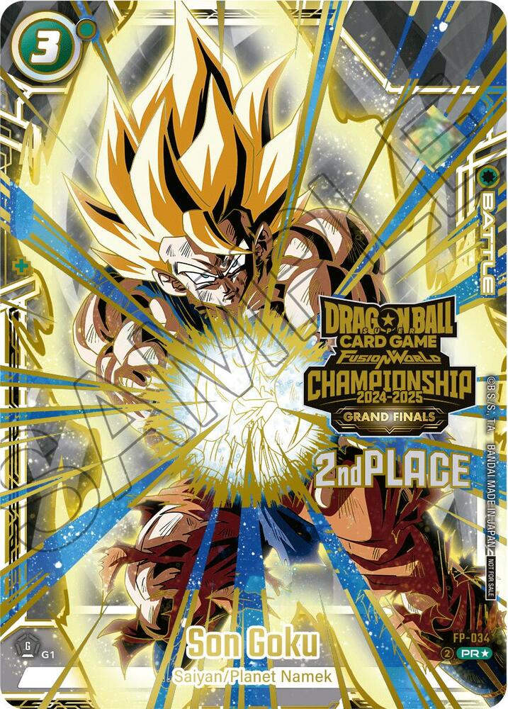 Son Goku 2nd Place FP-034 Tournament and Championship Promos Fusion World card