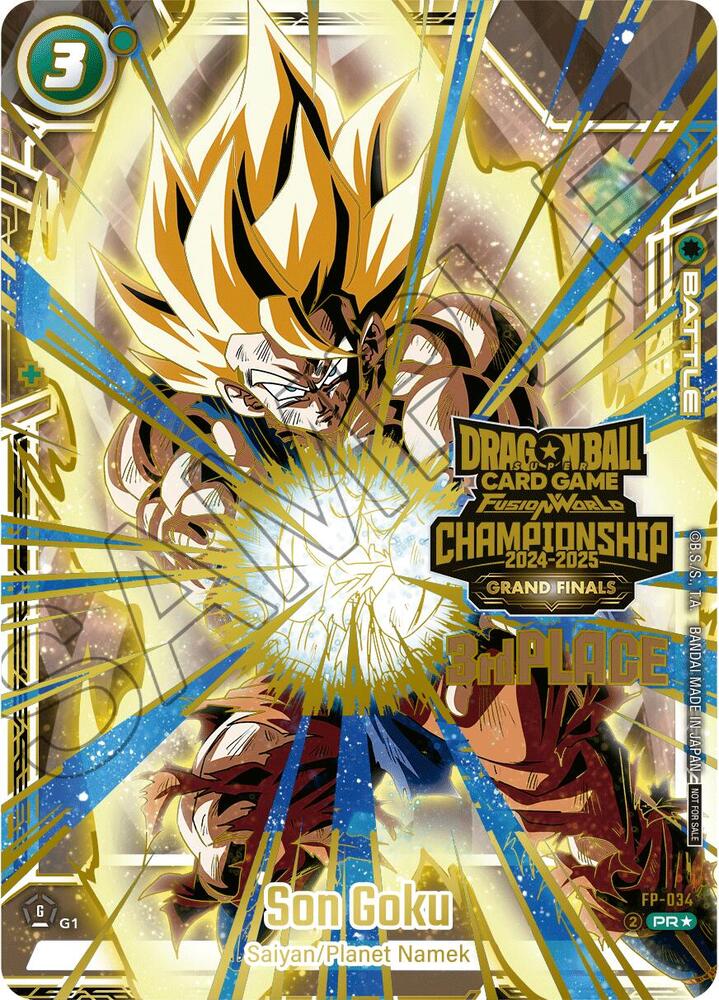 Son Goku 3rd Place FP-034 Tournament and Championship Promos Fusion World card