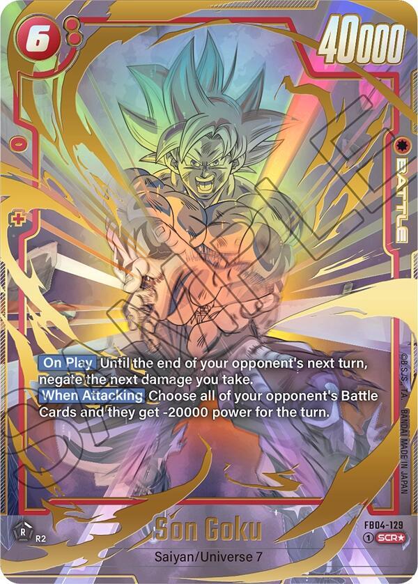 Son Goku Alternate Art FB04-129 Ultra Limit Fusion World card