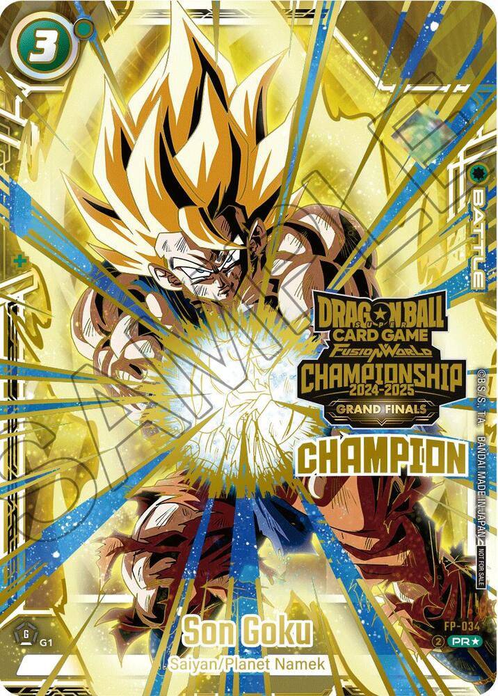 Son Goku Champion FP-034 Tournament and Championship Promos Fusion World card
