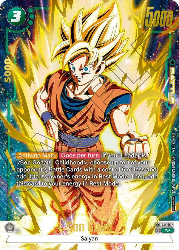 Son Goku Championship Pack 01 Gold FB02-086 Tournament and Championship Promos Fusion World card