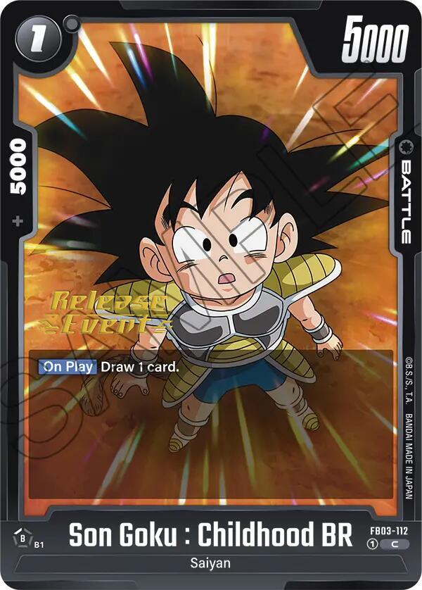 Son Goku Childhood BR FB03-112 Raging Roar Release Event Cards Fusion World card