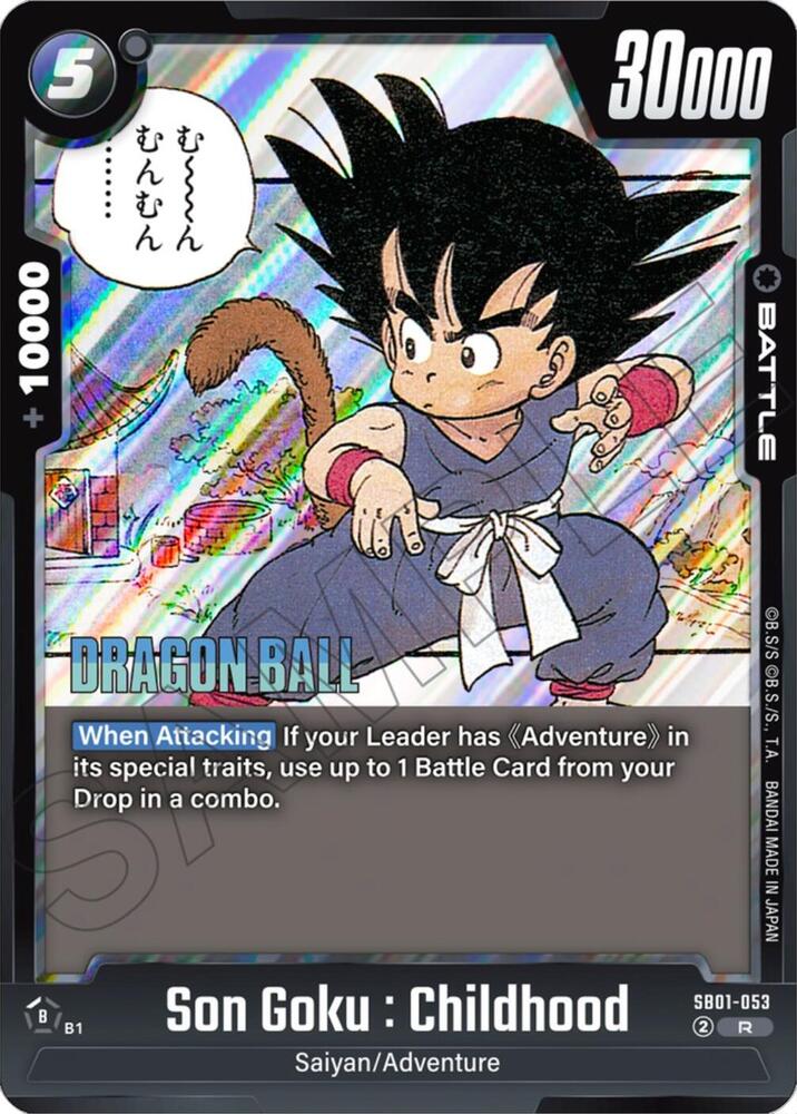 Son Goku Childhood SB01-053 Manga Booster 01 Fusion World card