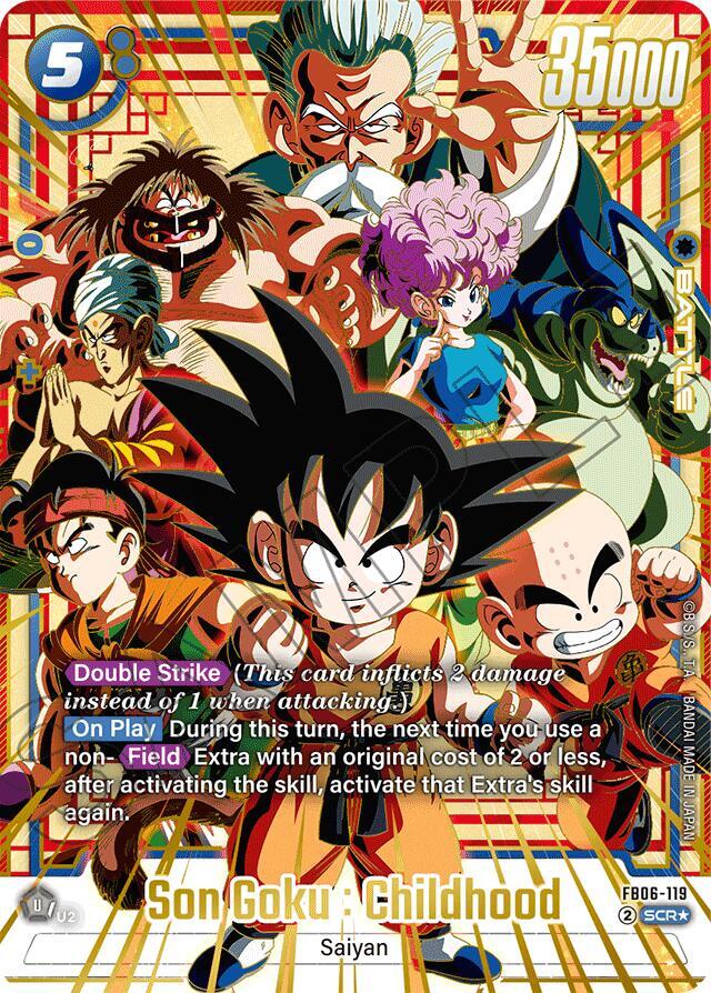 Son Goku Childhood Super Alternate Art FB06-119 Rivals Clash Fusion World card