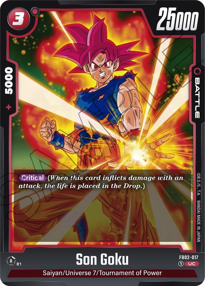 Son Goku FB02-017 Blazing Aura Fusion World card