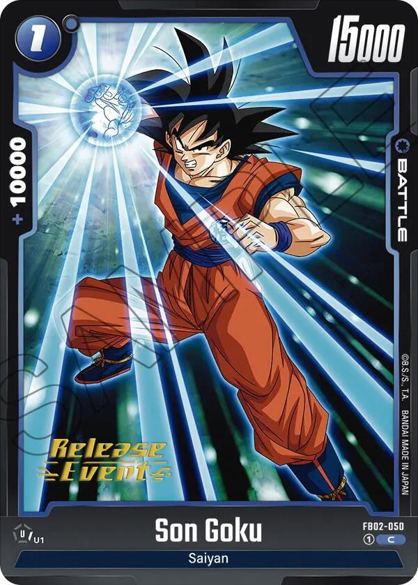 Son Goku FB02-050 Blazing Aura Release Event Cards Fusion World card