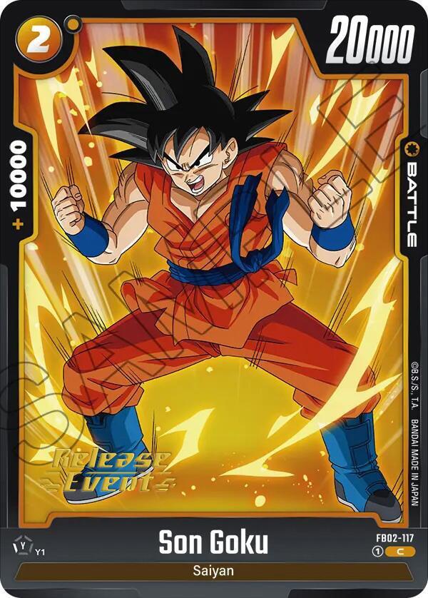 Son Goku FB02-117 Blazing Aura Release Event Cards Fusion World card
