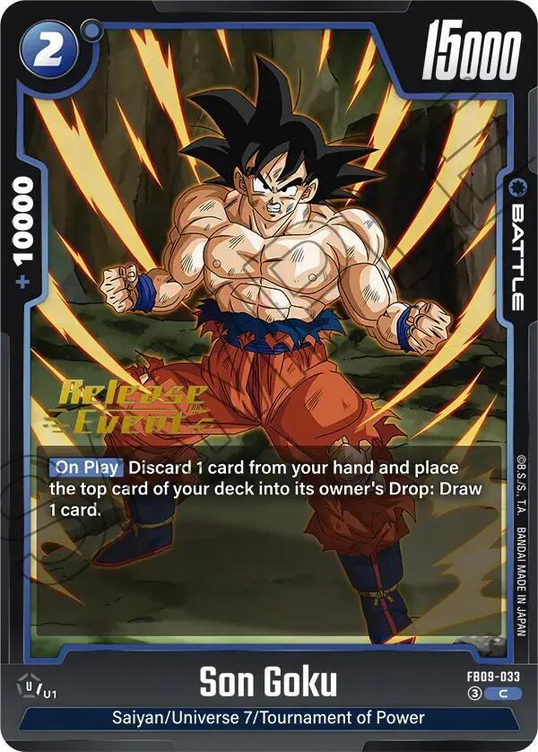 Son Goku FB09-033 Dual Evolution Release Event Cards Fusion World card