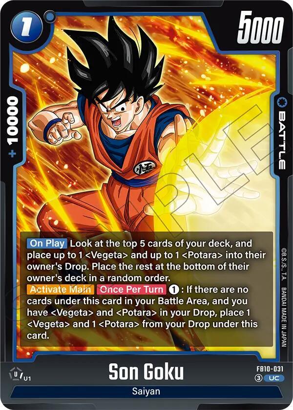Son Goku FB10-031 Cross Force Fusion World card