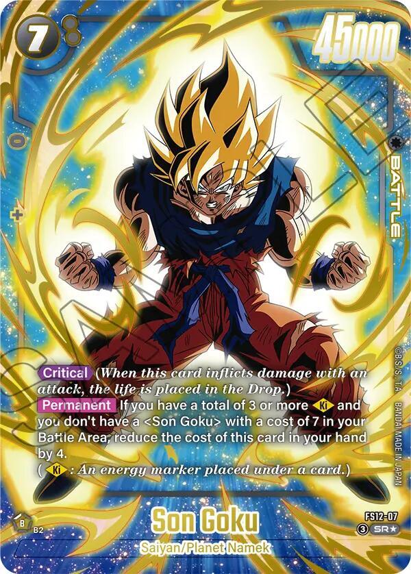 Son Goku Gold FS12-07 Starter Deck EX: The Beat of Ki Fusion World card
