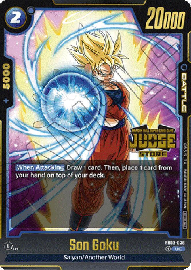 Son Goku Judge Pack Store Judge 02 FB03-036 Tournament and Championship Promos Fusion World card