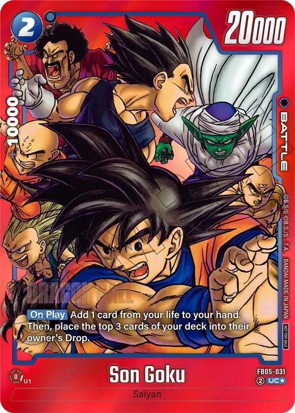 Son Goku Limited Pack MANGA Version 01 FB05-031 Tournament and Championship Promos Fusion World card