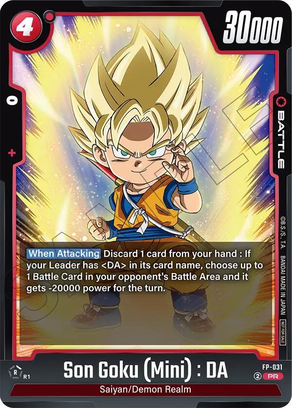 Son Goku Mini DA FP-031 Fusion World Promotion Cards and Packs Fusion World card