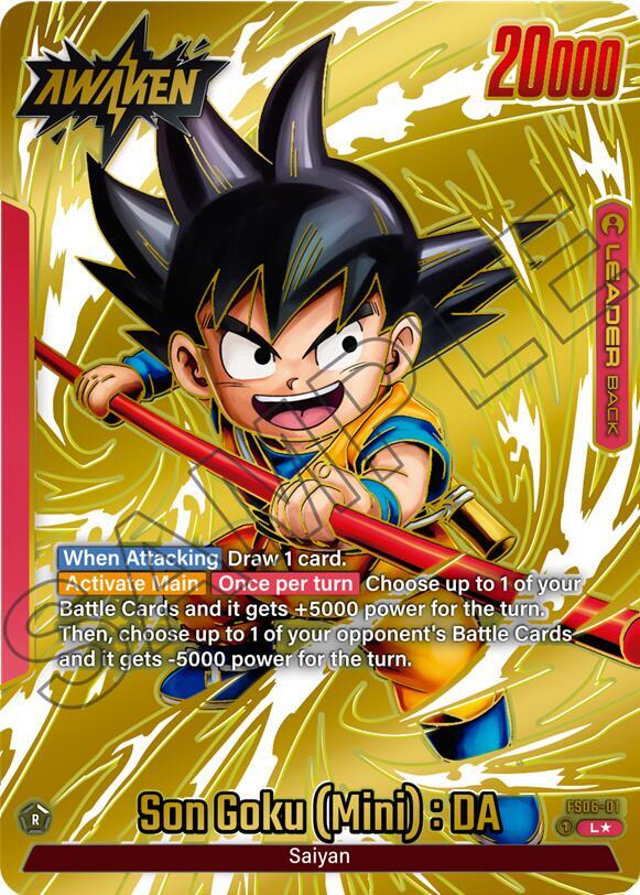 Son Goku Mini DA Gold FS06-01 Tournament and Championship Promos Fusion World card