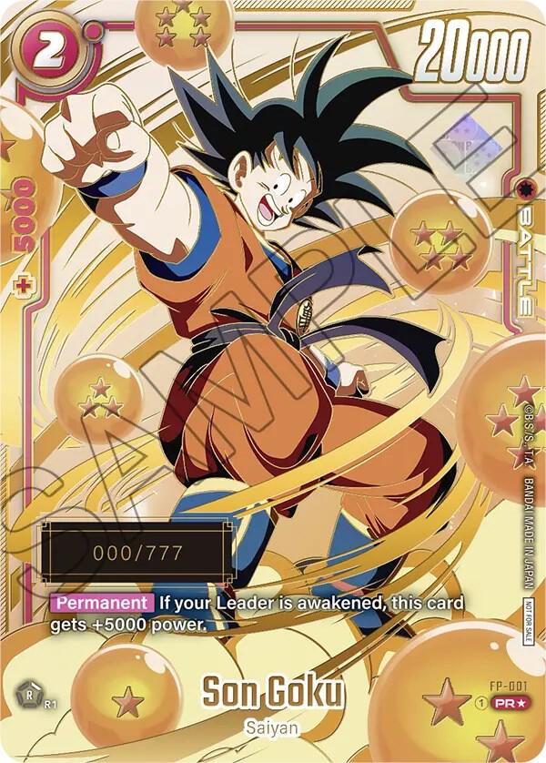 Son Goku Serial Numbered FP-001 Fusion World Promotion Cards and Packs Fusion World card