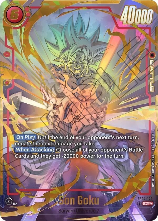 Son Goku Super Alternate Art FB04-129 Ultra Limit Fusion World card