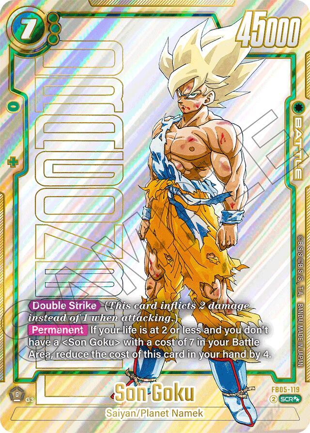 Son Goku Super Alternate Art FB05-119 Manga Booster 01 Fusion World card