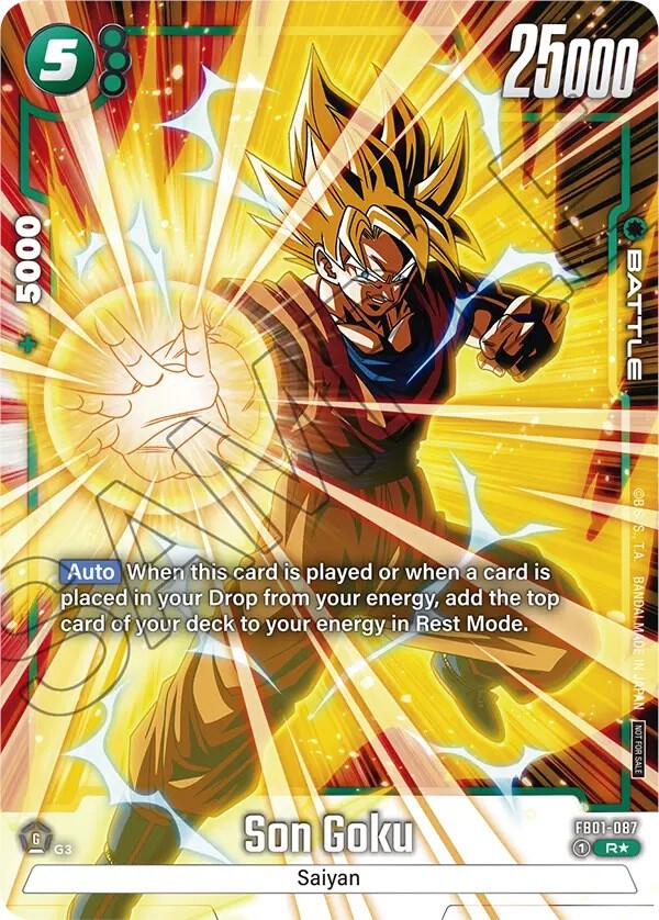 Son Goku Tournament Pack Winner 01 FB01-087 Tournament and Championship Promos Fusion World card
