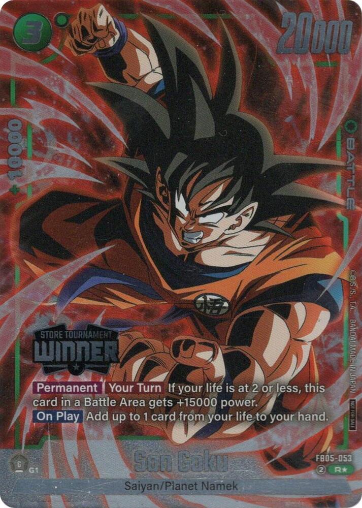 Son Goku Tournament Pack Winner 06 FB05-053 Tournament and Championship Promos Fusion World card