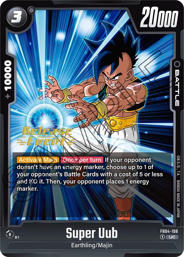 Super Uub FB04-106 Ultra Limit Release Event Cards Fusion World card