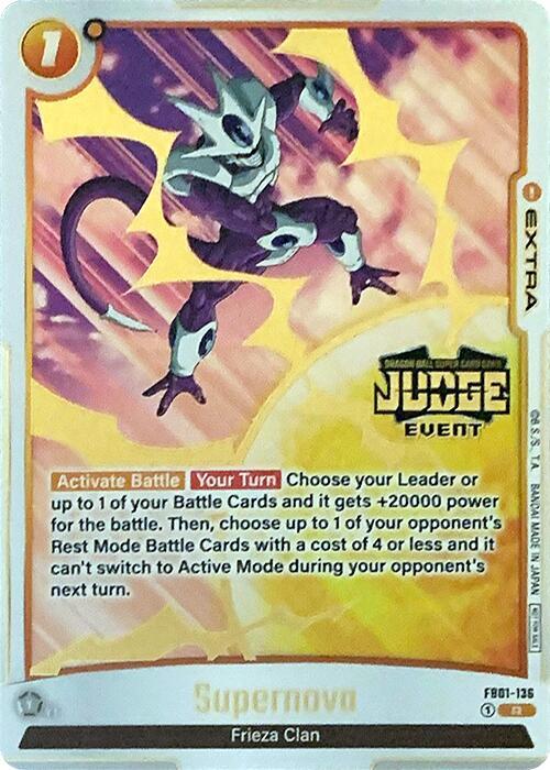 Supernova Judge Pack Event Judge 01 FB01-136 Tournament and Championship Promos Fusion World card