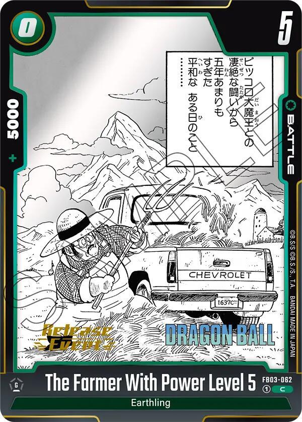 The Farmer With Power Level 5 FB03-062 Manga Booster 01 Release Event Cards Fusion World card