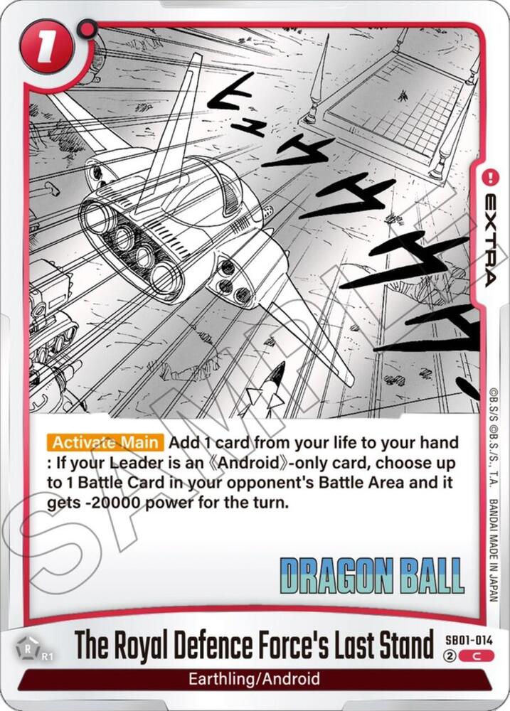 The Royal Defence Forces Last Stand Holofoil SB01-014 Manga Booster 01 Fusion World card
