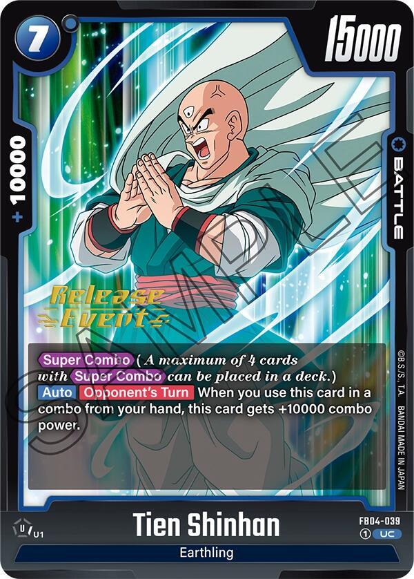Tien Shinhan FB04-039 Ultra Limit Release Event Cards Fusion World card