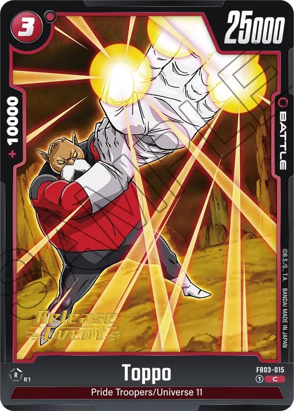 Toppo FB03-015 Raging Roar Release Event Cards Fusion World card