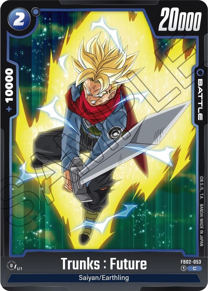 Trunks Future FB02-053 Blazing Aura Fusion World card