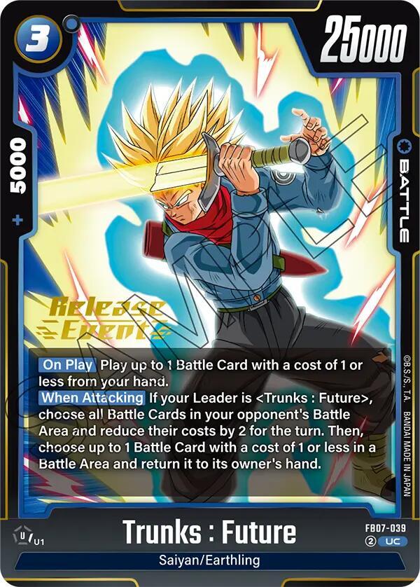 Trunks Future FB07-039 Wish For Shenron Release Event Cards Fusion World card