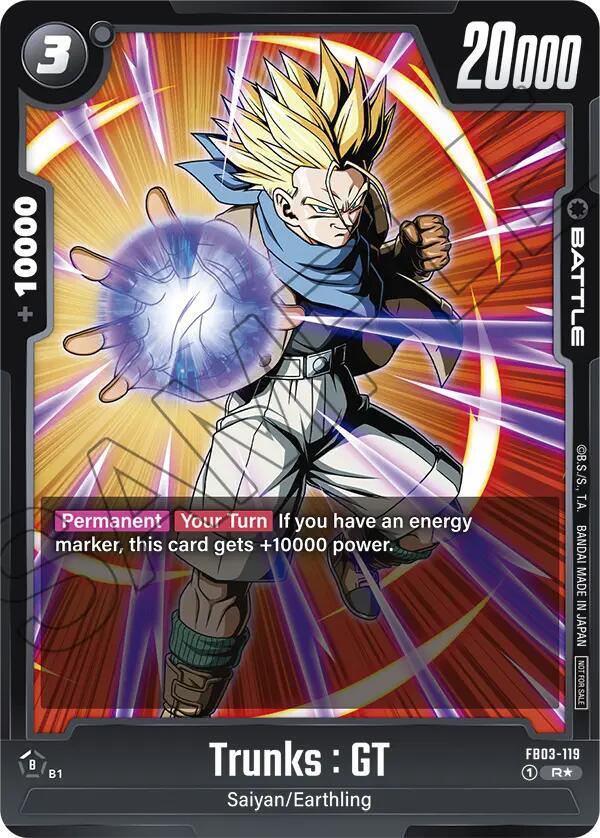 Trunks GT Championship Pack 02 FB03-119 Tournament and Championship Promos Fusion World card