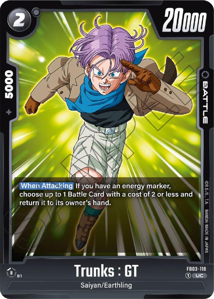 Trunks GT FB03-118 Raging Roar Fusion World card