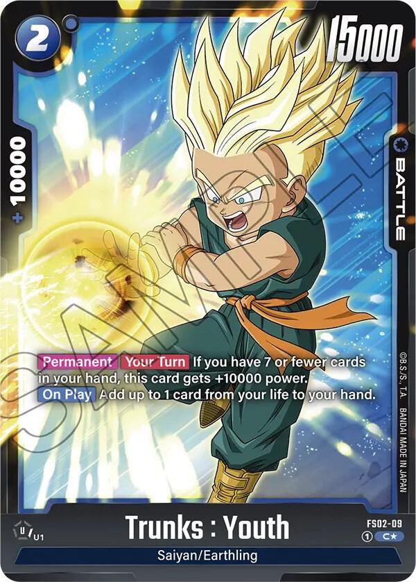 Trunks Youth Bonus Pack Alternate Art FS02-09 Starter Deck 2: Vegeta Fusion World card