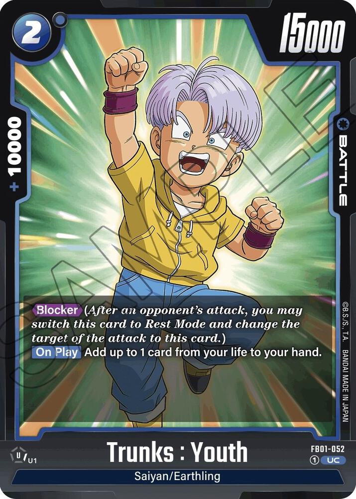 Trunks Youth FB01-052 Awakened Pulse Fusion World card
