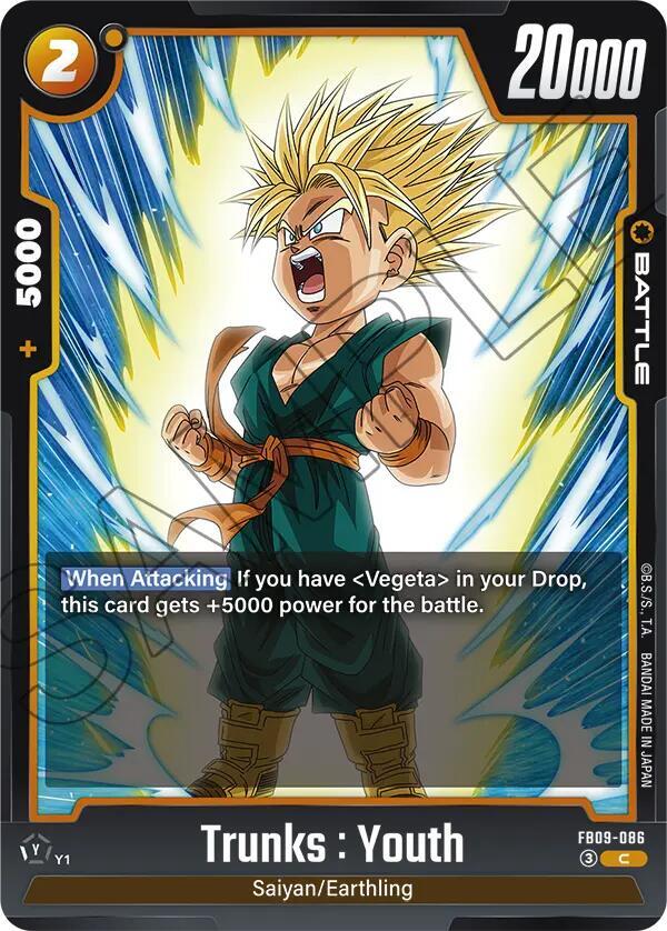 Trunks Youth FB09-086 Dual Evolution Fusion World card