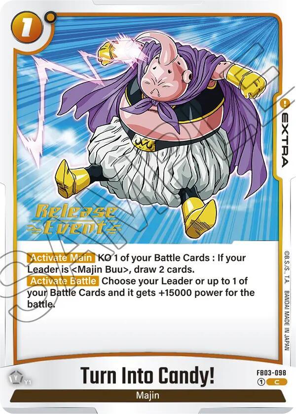 Turn Into Candy FB03-098 Raging Roar Release Event Cards Fusion World card