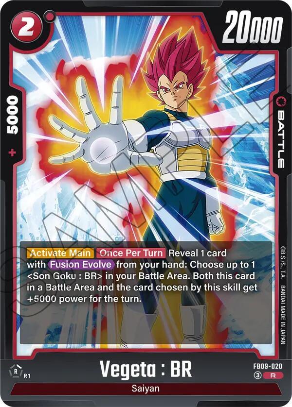 Vegeta BR FB09-020 Dual Evolution Fusion World card