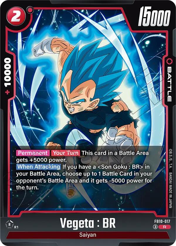 Vegeta BR FB10-017 Cross Force Fusion World card