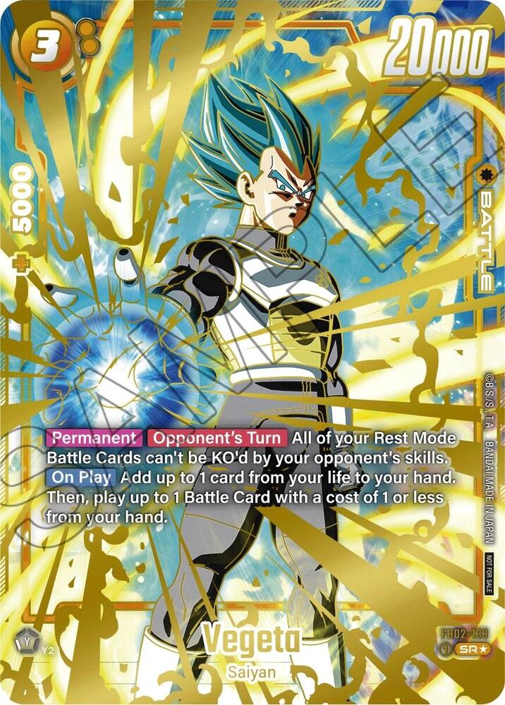 Vegeta Championship 2024 2025 Regionals FB02-133 Tournament and Championship Promos Fusion World card