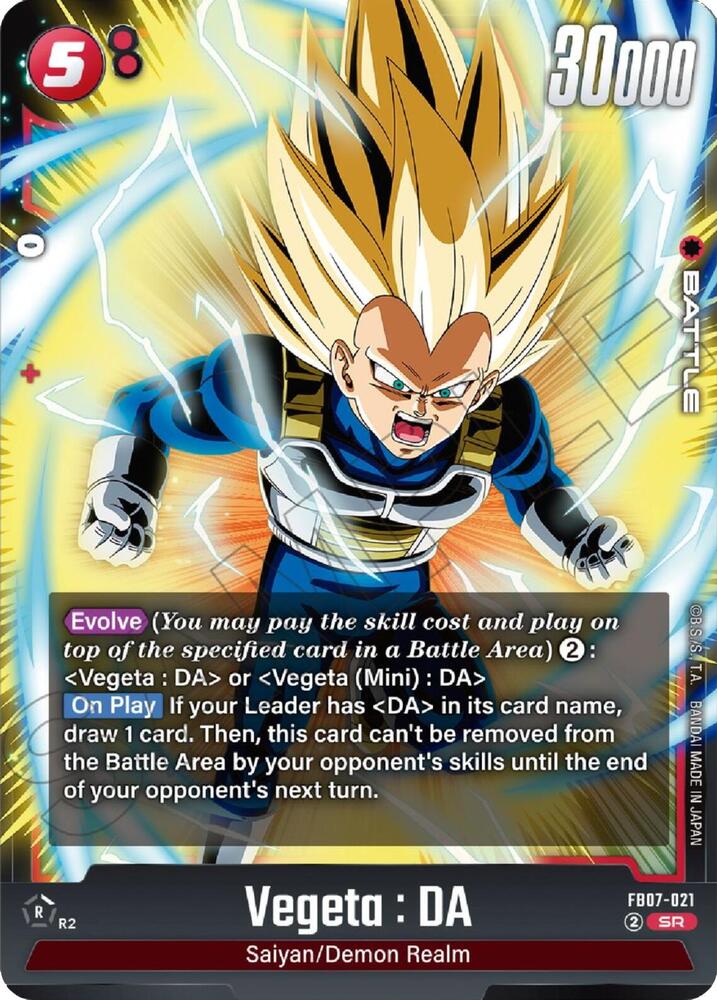 Vegeta DA FB07-021 Wish For Shenron Fusion World card
