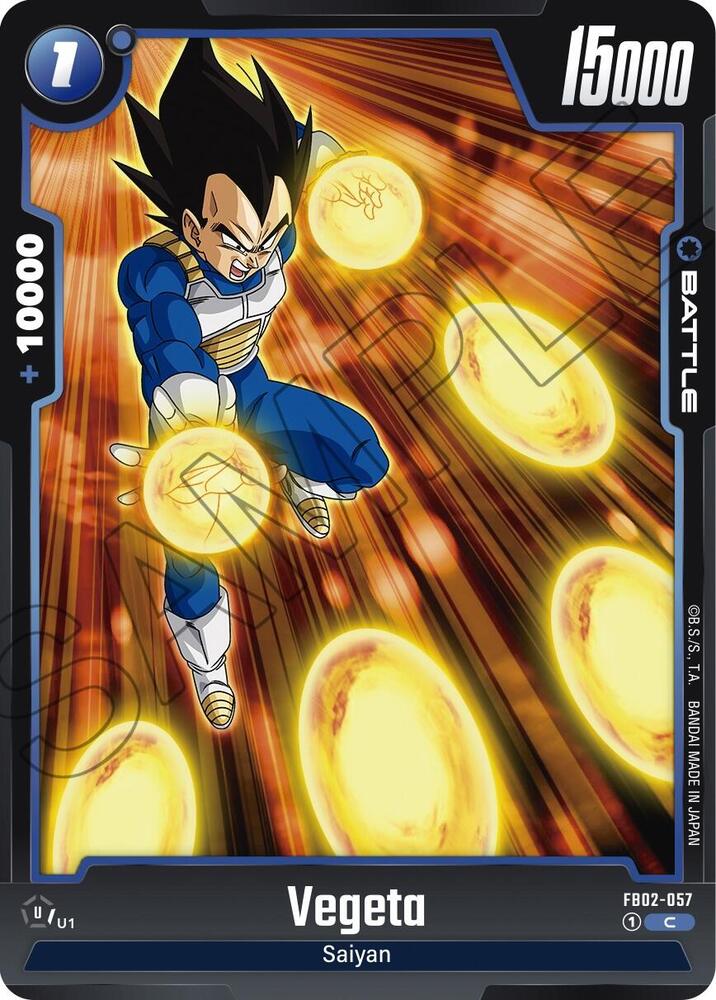 Vegeta FB02-057 Blazing Aura Fusion World card