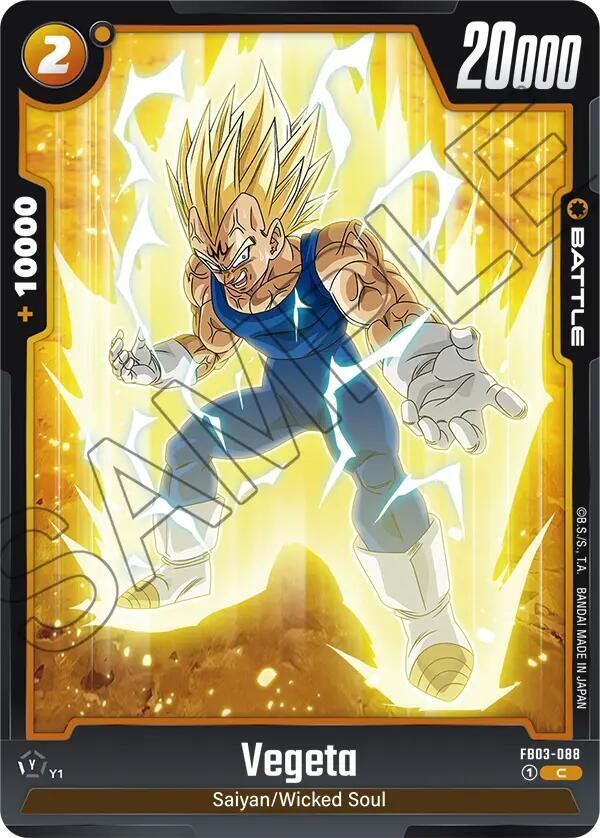 Vegeta FB03-088 Raging Roar Fusion World card