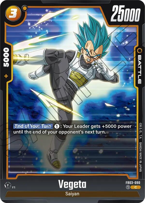Vegeta FB03-090 Raging Roar Fusion World card