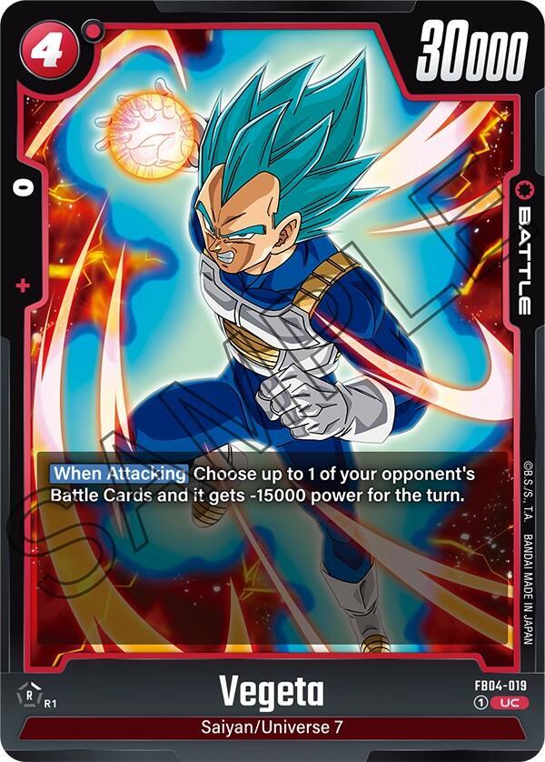 Vegeta FB04-019 Ultra Limit Fusion World card