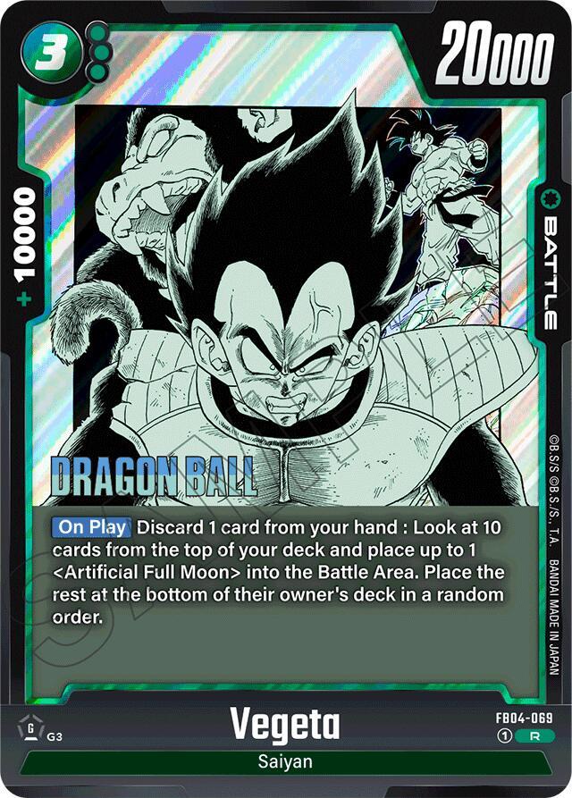 Vegeta FB04-069 Manga Booster 01 Fusion World card