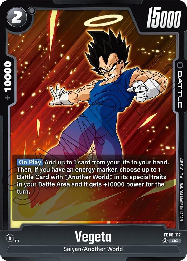 Vegeta FB05-112 New Adventure Fusion World card