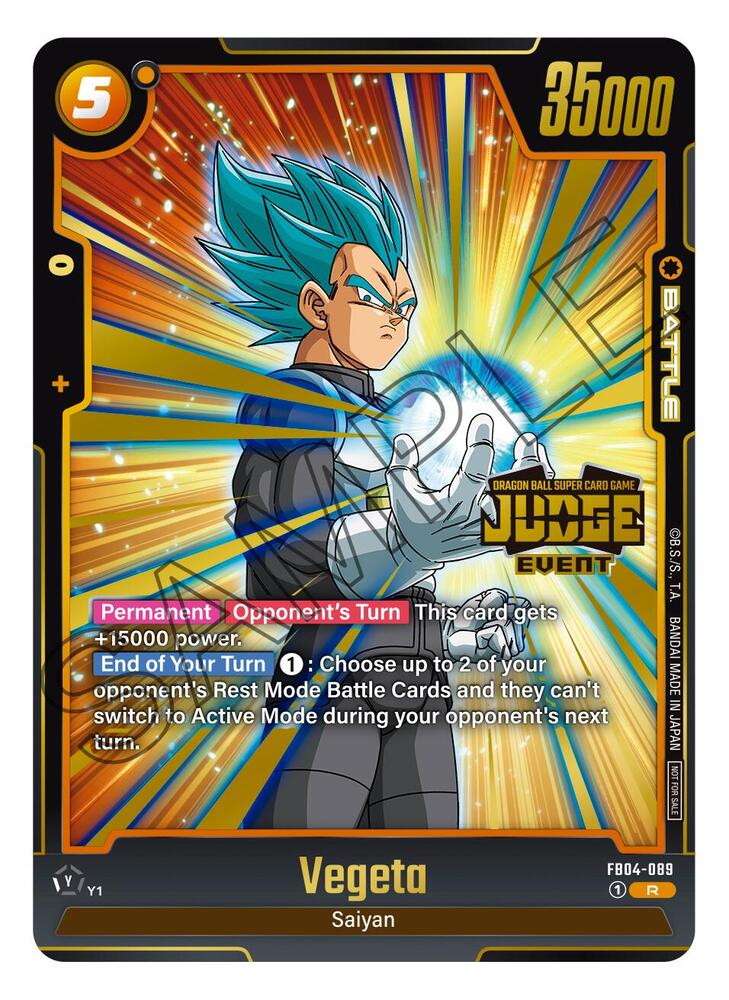 Vegeta Judge Pack Event Judge 03 FB04-089 Tournament and Championship Promos Fusion World card