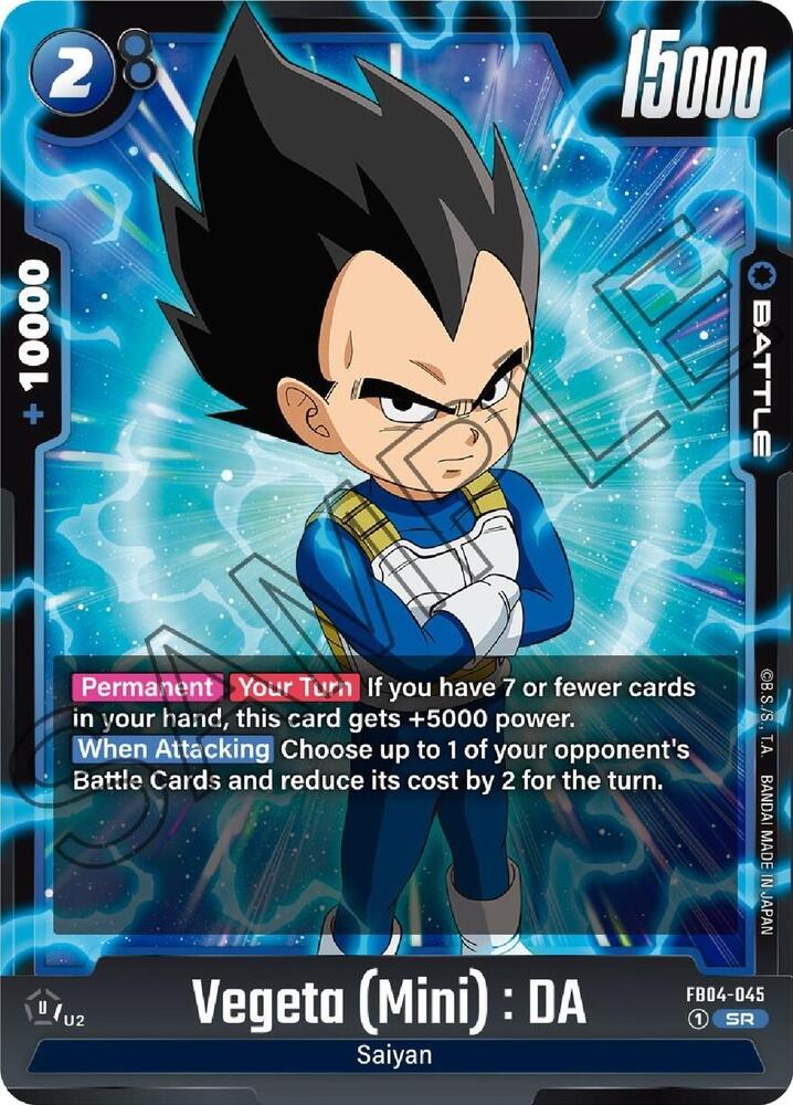 Vegeta Mini DA FB04-045 Ultra Limit Fusion World card